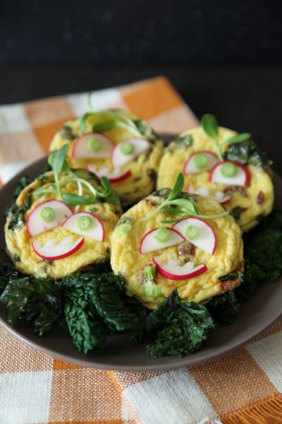 Swamp Monsters over Braised Kale for Halloween!