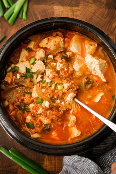 Korean Soondubu with Kimchi