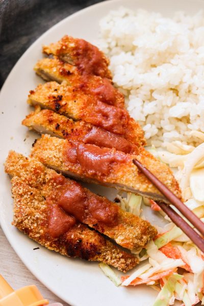 Air Fryer Tonkatsu (Japanese Fried Pork Cutlet)