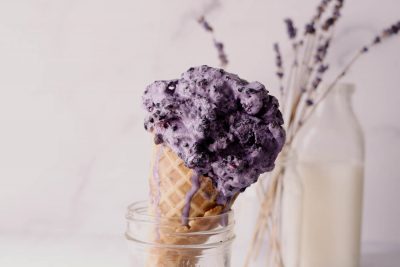 Blackberry Ice Cream in a Jar