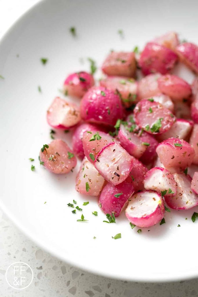 Oven Roasted Radishes by Beth Chen - FoodSocial