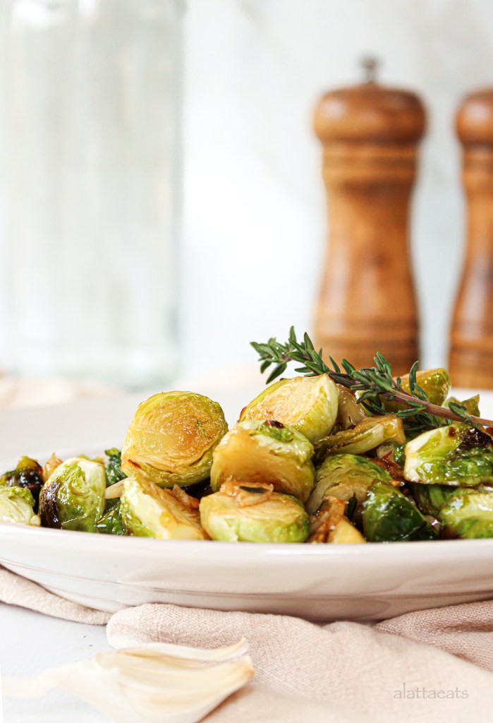 Brussels Sprouts with Lemon Juice and Thyme by Katie | A Latta Eats - FoodSocial