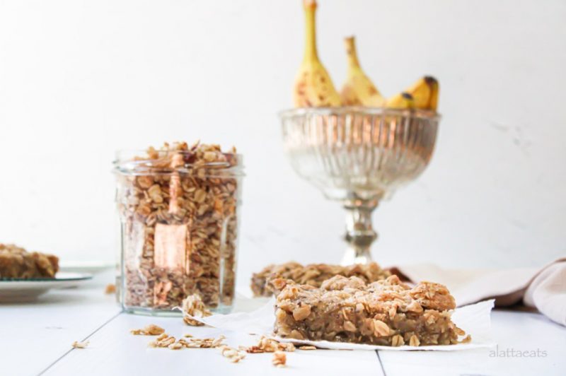 Granola Banana Bread Squares by Katie | A Latta Eats - FoodSocial