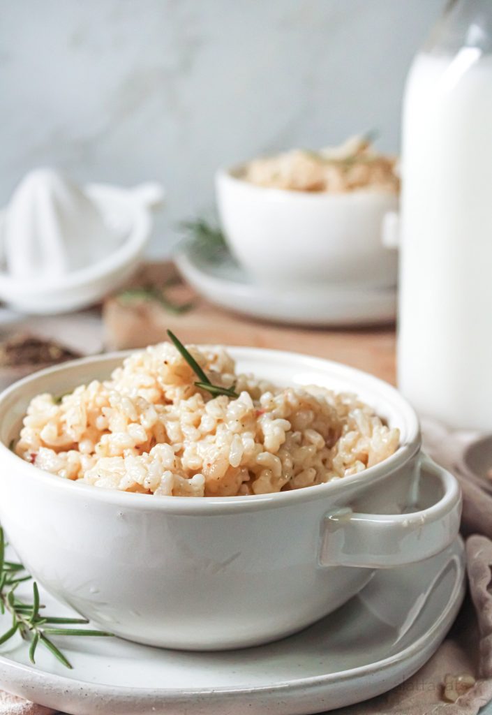 Creamy Brown Rice with Rosemary by Katie | A Latta Eats - FoodSocial