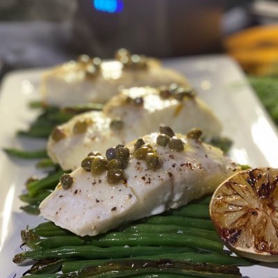 Grilled Haddock with Caper & Lime Butter