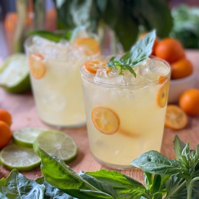 Kumquat Basil Sparkler