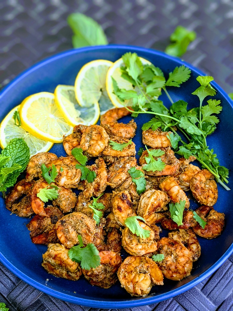 Cilantro Mint Grilled Shrimp (Whole30) by Masala Paleo - FoodSocial