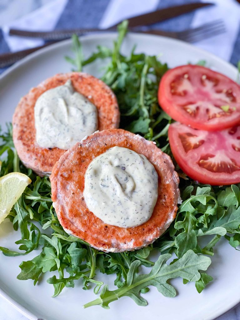 Salmon Burgers and Lemon Dill Sauce by Real Food with Altitude - FoodSocial