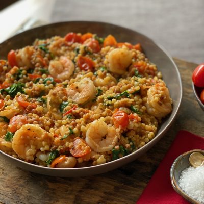 Shrimp & Spinach Fregola Sarda