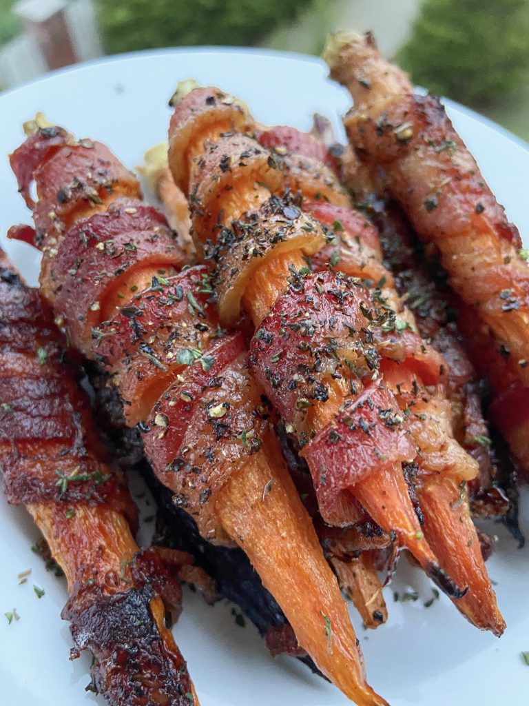 Bacon-Wrapped Roasted Carrots by Pooja Parikh - FoodSocial