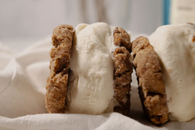 Praline Pecan Ice Cream Sandwiches