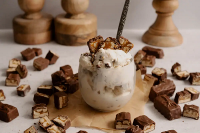 Snickers Ice Cream in a Jar