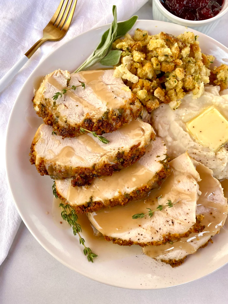 Herb and Crumb Crusted Turkey Breast by Real Phat Foods - FoodSocial