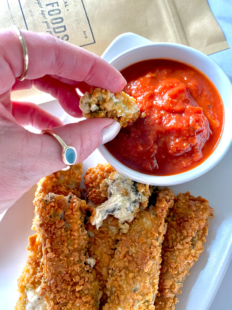 Low-Carb Spinach Artichoke Mozzarella Sticks by Real Phat Foods - FoodSocial