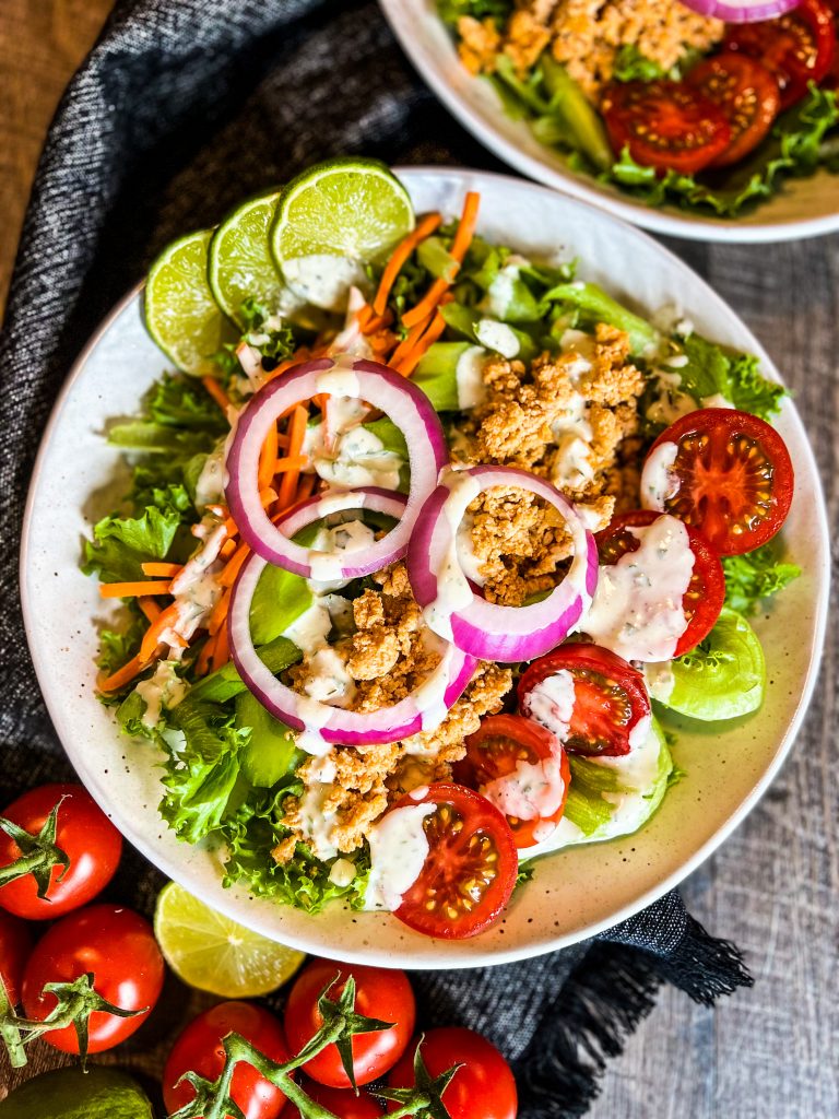Buffalo Chicken Burger Bowls by Penny's Primal - FoodSocial