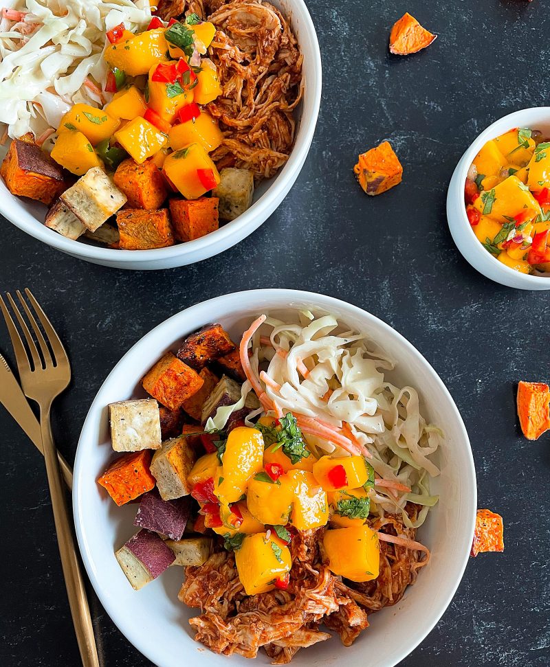 BBQ Chicken Bowls with Mango Salsa by Spoons N Spices - FoodSocial
