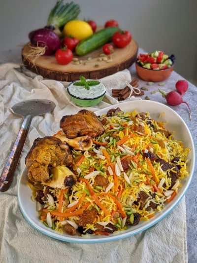 Kabuli Pulao – Afghan Rice and Carrot Pilaf with Lamb