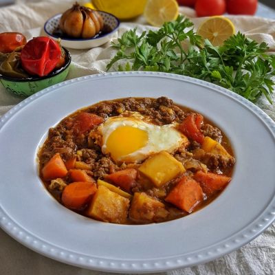 Khoresh Bij Bij – Caspian Sea Stew with Poached Eggs