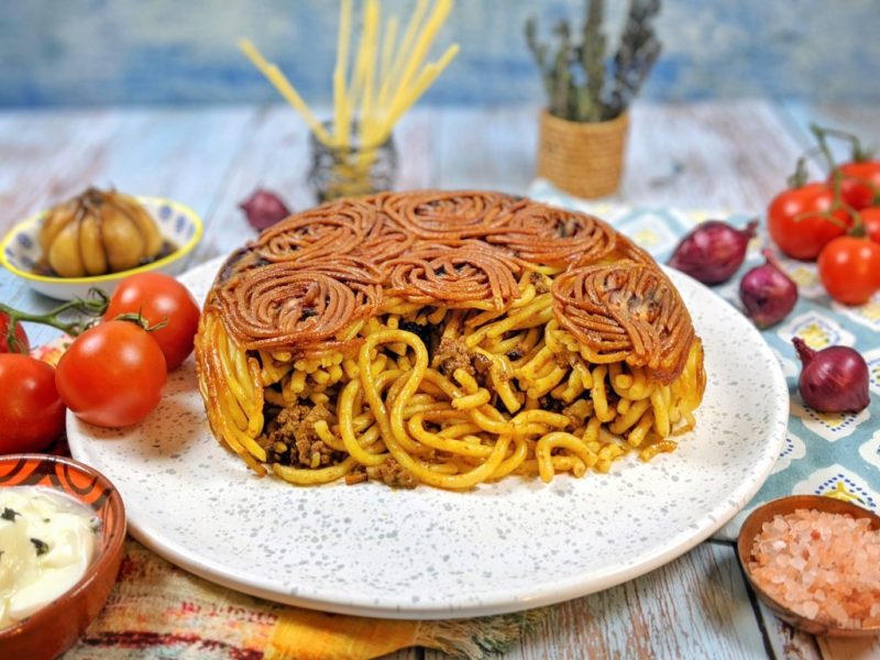 Makaroni – Pasta with Tomato and Meat Sauce by The Caspian Chef