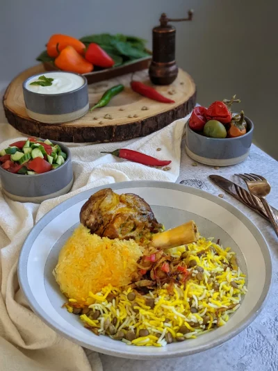 Adas Polo – Turmeric Rice with Lentils