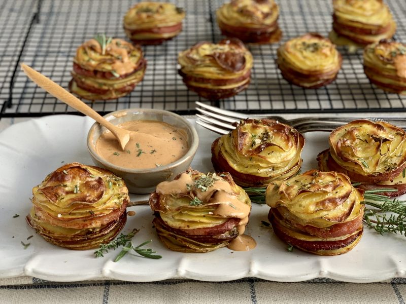 Crispy Ham and Potato Stacks by Back Porch Paleo - FoodSocial