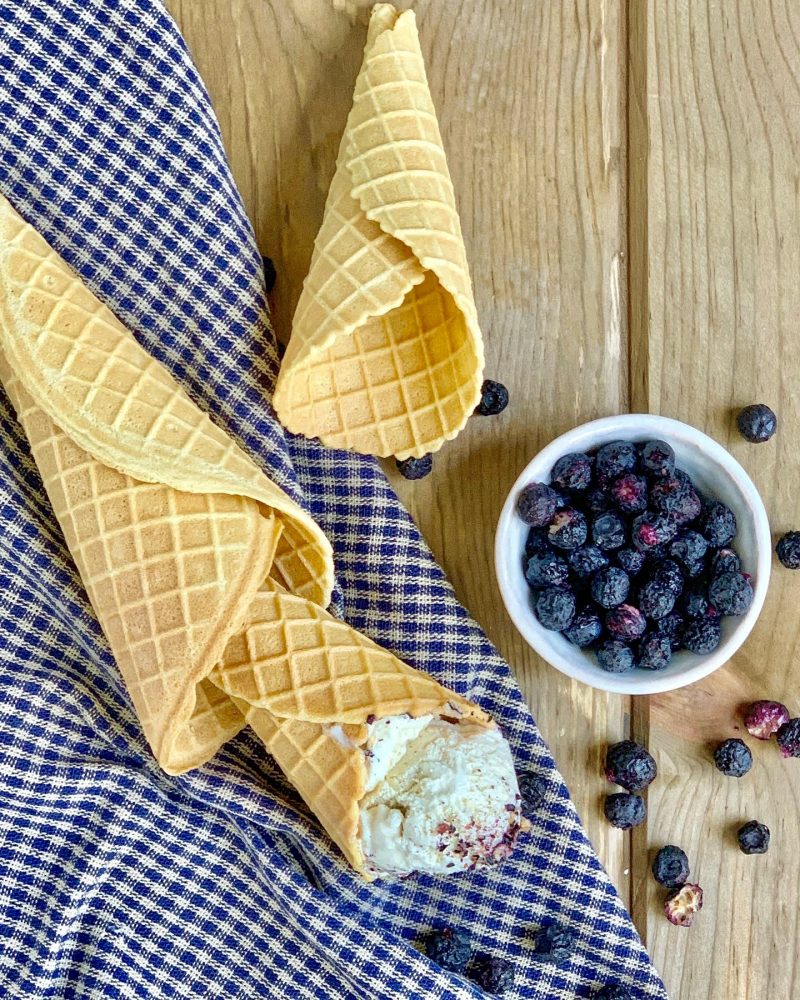 Low Carb Waffle Cones by Back Porch Paleo - FoodSocial