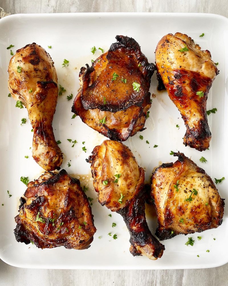 Air Fryer Marinated Chicken by Fit Slow Cooker Queen - FoodSocial