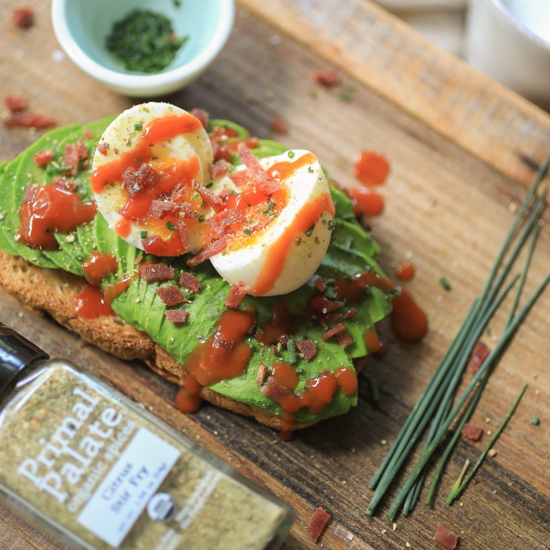 Gluten-free Avocado Toast with Spicy Soft Boiled Egg by Primal Palate - FoodSocial