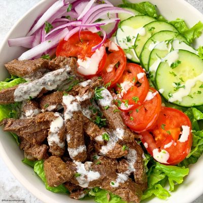 Slow Cooker Beef Shawarma Bowl