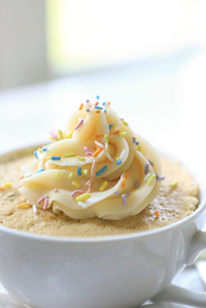 Gluten-free Birthday Cake Mug Cake by Primal Palate - FoodSocial