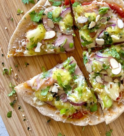 Grilled Cassava Flour Hawaiian Pizza