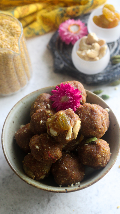 Mung Bean and Walnut Ladoo