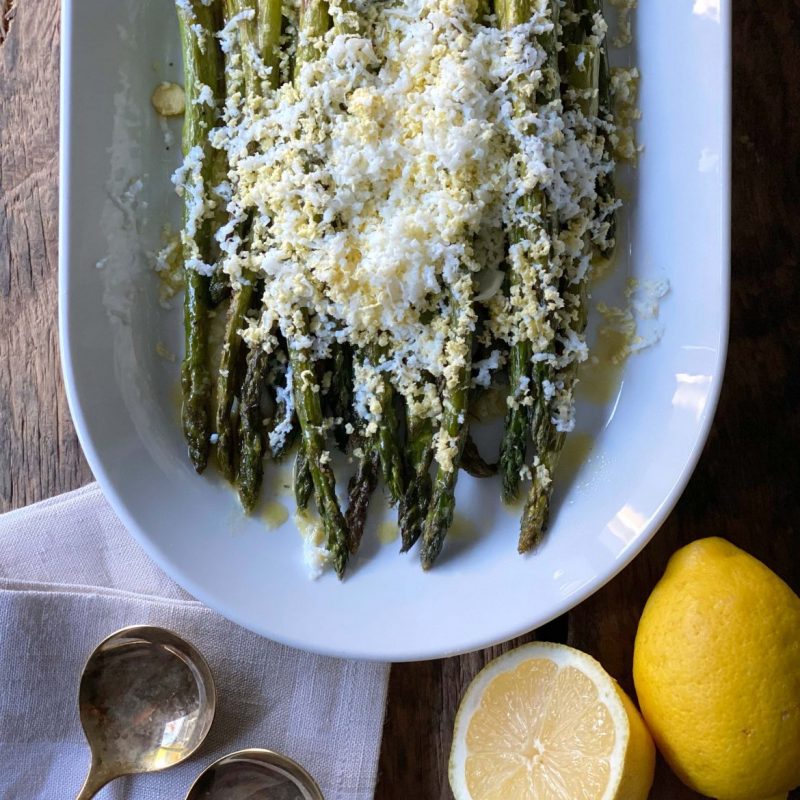 Roasted Asparagus with Shredded Eggs by Reed Dunn - FoodSocial
