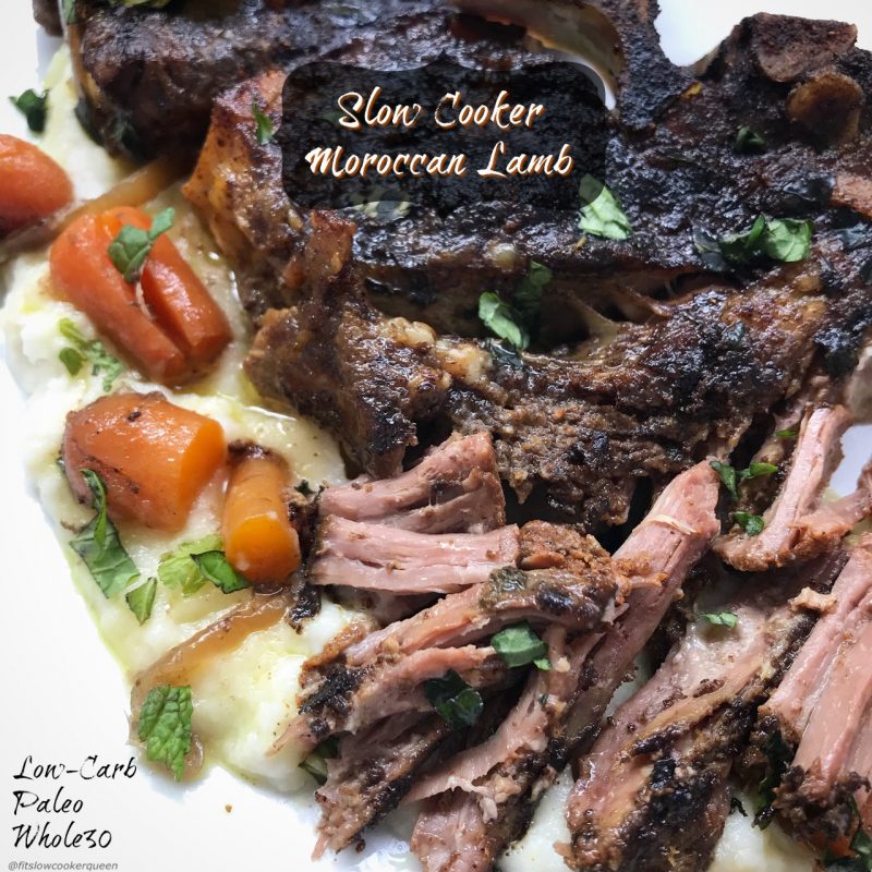 Slow Cooker Moroccan Lamb (Low-Carb, Paleo, Whole30) by Fit Slow Cooker Queen - FoodSocial