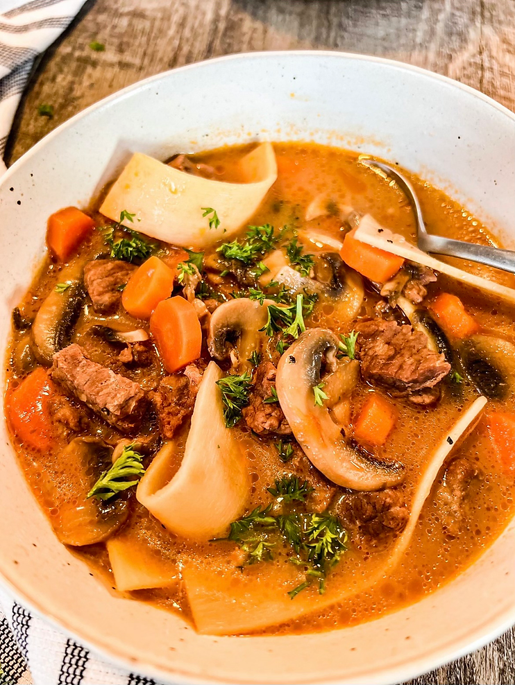 Beef Stroganoff Soup by Penny's Primal - FoodSocial