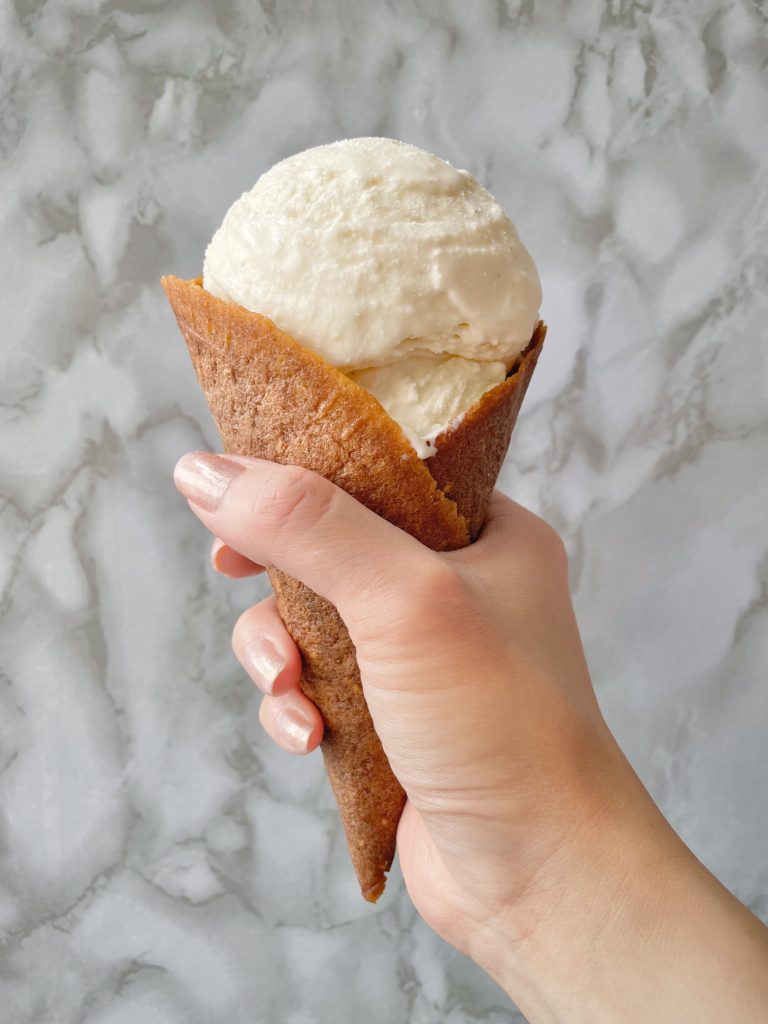 Crispy Keto Waffle Ice Cream Cone & Bowls by Keto Asian Flavours - FoodSocial