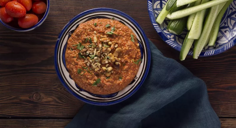 Red Pepper Walnut Dip (Muhammara) by Thrive Market - FoodSocial