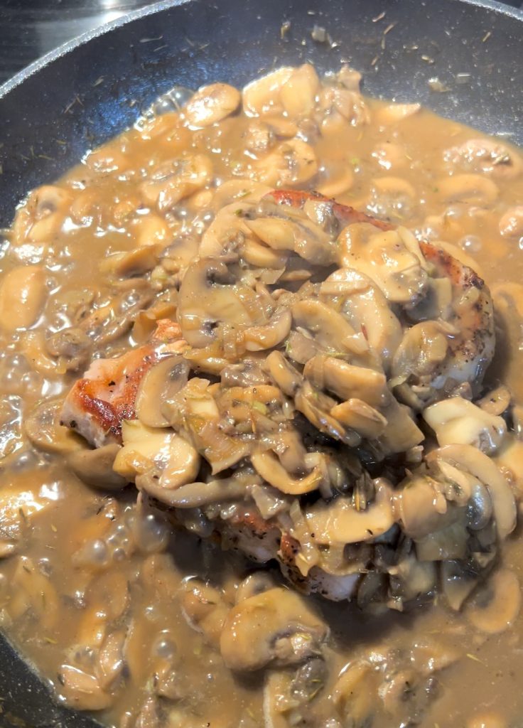 Pork Chops with Mushroom & Shallot Gravy by Penny's Primal - FoodSocial