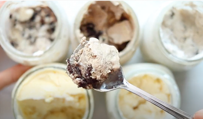 No Churn Mason Jar Ice Cream by Kate Strangfeld - FoodSocial