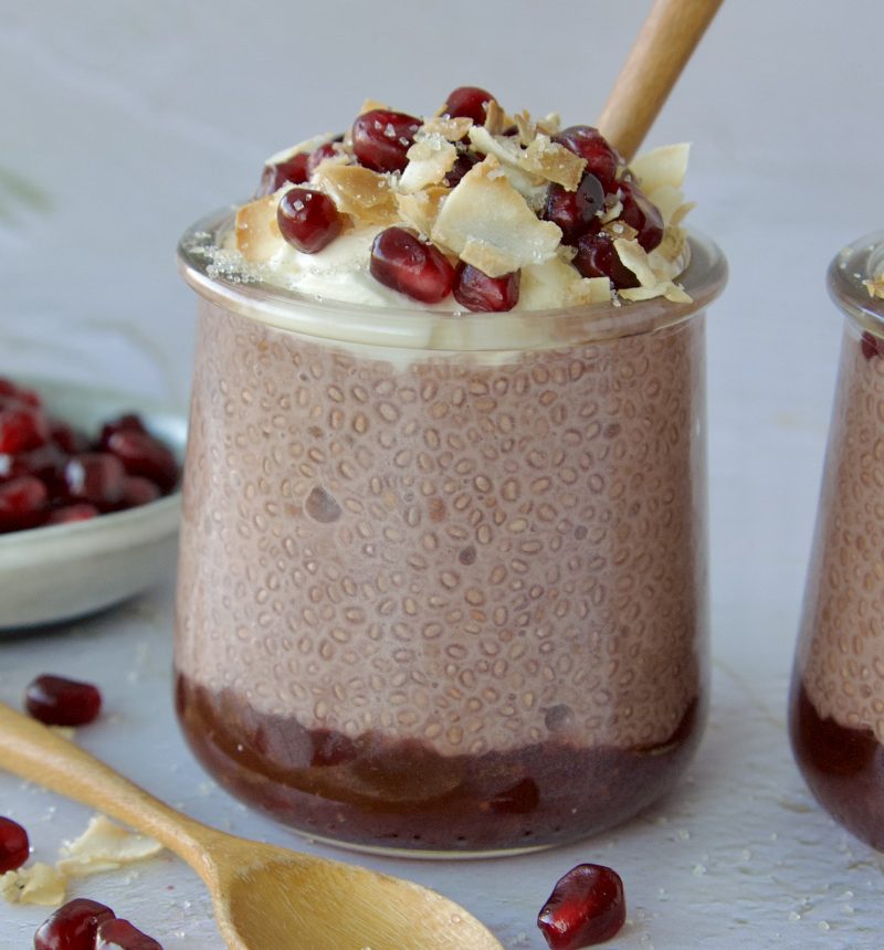 Pomegranate Blush Chia Pudding by Back Porch Paleo - FoodSocial