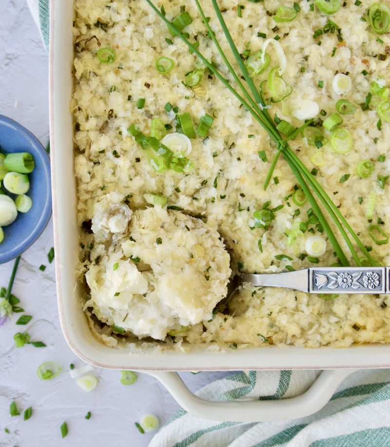 Garlic Cream Scalloped Potatoes by Back Porch Paleo - FoodSocial