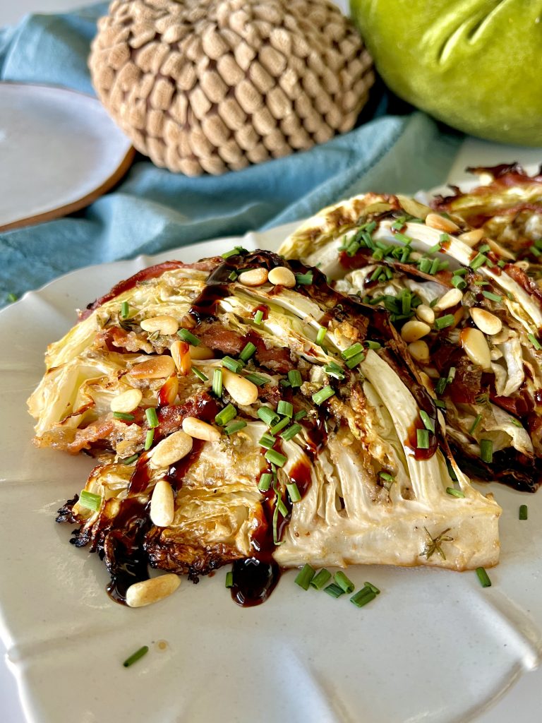 Roasted Prosciutto Cabbage Wedges by Back Porch Paleo - FoodSocial