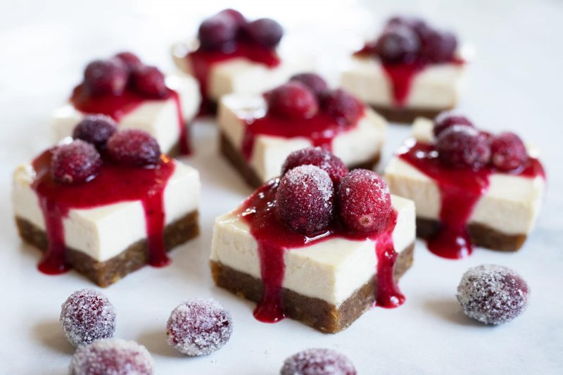No-Bake Christmas Cheesecake Bars by Kit Hondrum - FoodSocial