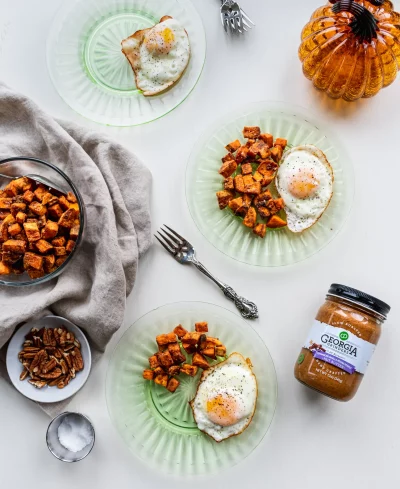 Cinnamon Vanilla Pecan Roasted Sweet Potatoes