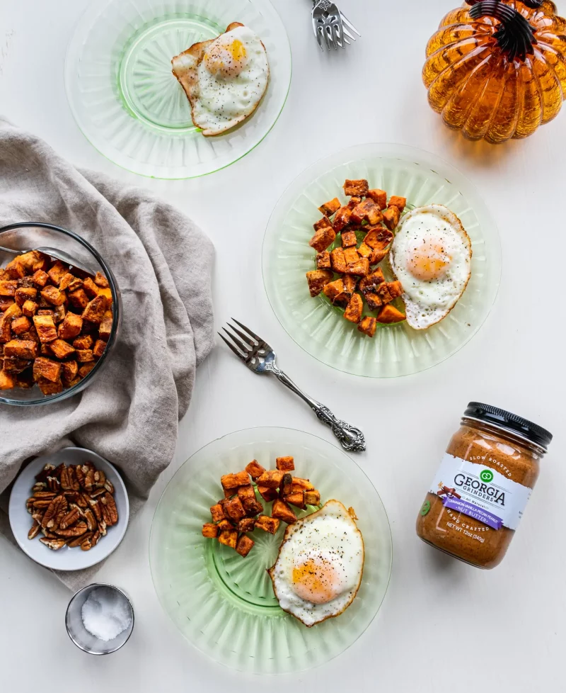 Cinnamon Vanilla Pecan Roasted Sweet Potatoes by Georgia Grinders - FoodSocial