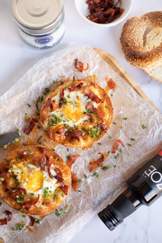 Spicy Bagel Egg Nests by The Taste of Montreal - FoodSocial