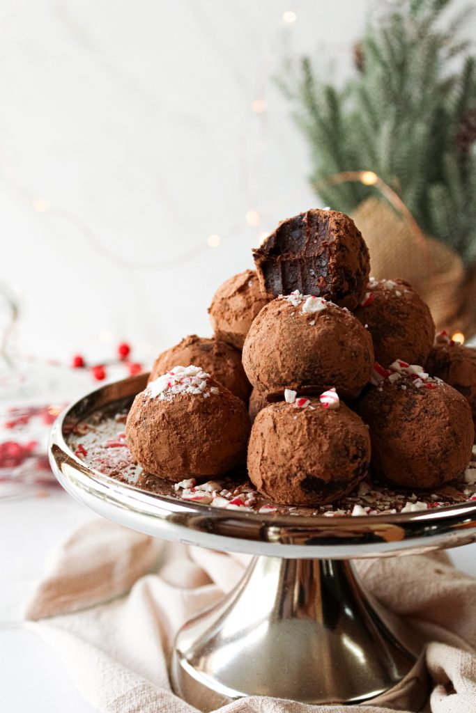 Vegan Peppermint Chocolate Truffles by Katie | A Latta Eats - FoodSocial