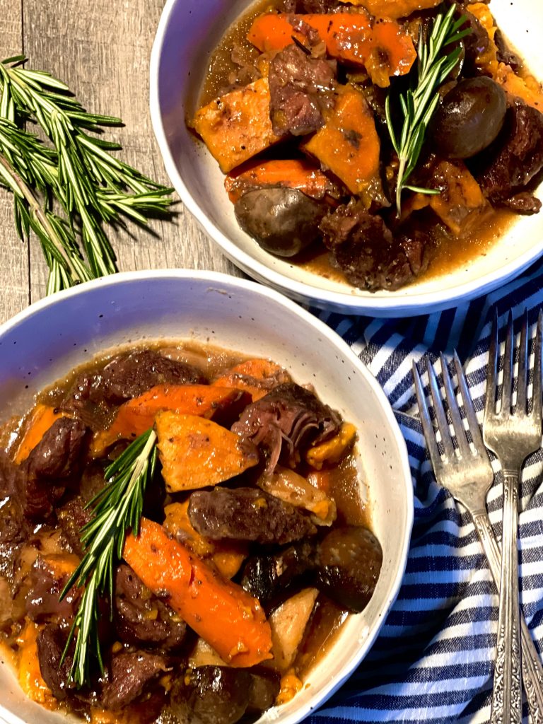 Beef & Sweet Potato Slow Cooker Stew by Penny's Primal FoodSocial