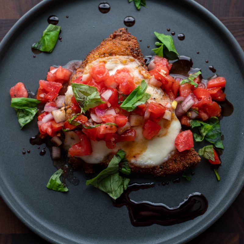 Bruschetta Chicken Cutlets with a Balsamic Maple Sauce by Paleoish - FoodSocial