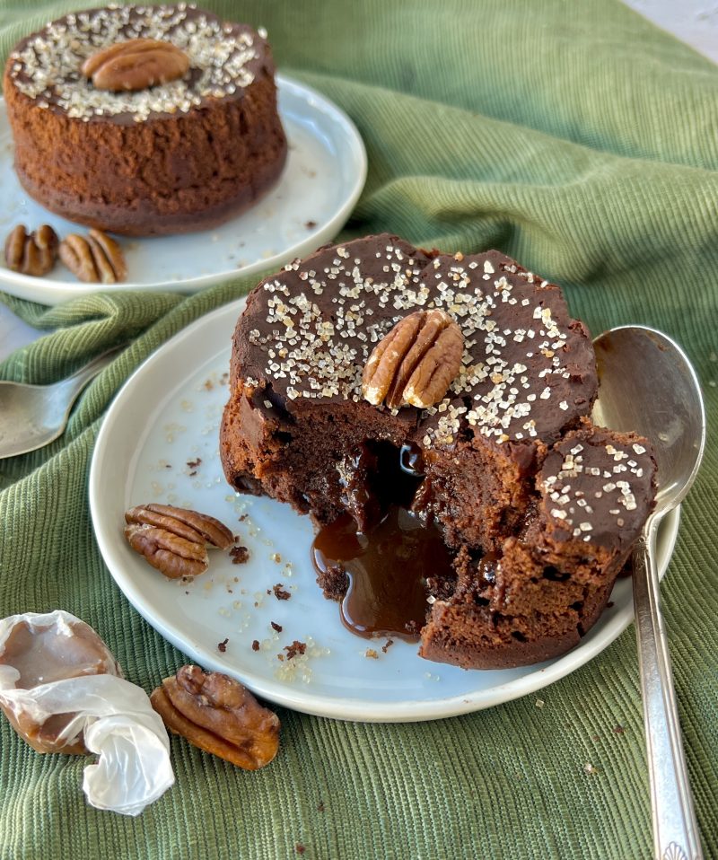 Molten Lava Caramel Cakes by Back Porch Paleo - FoodSocial